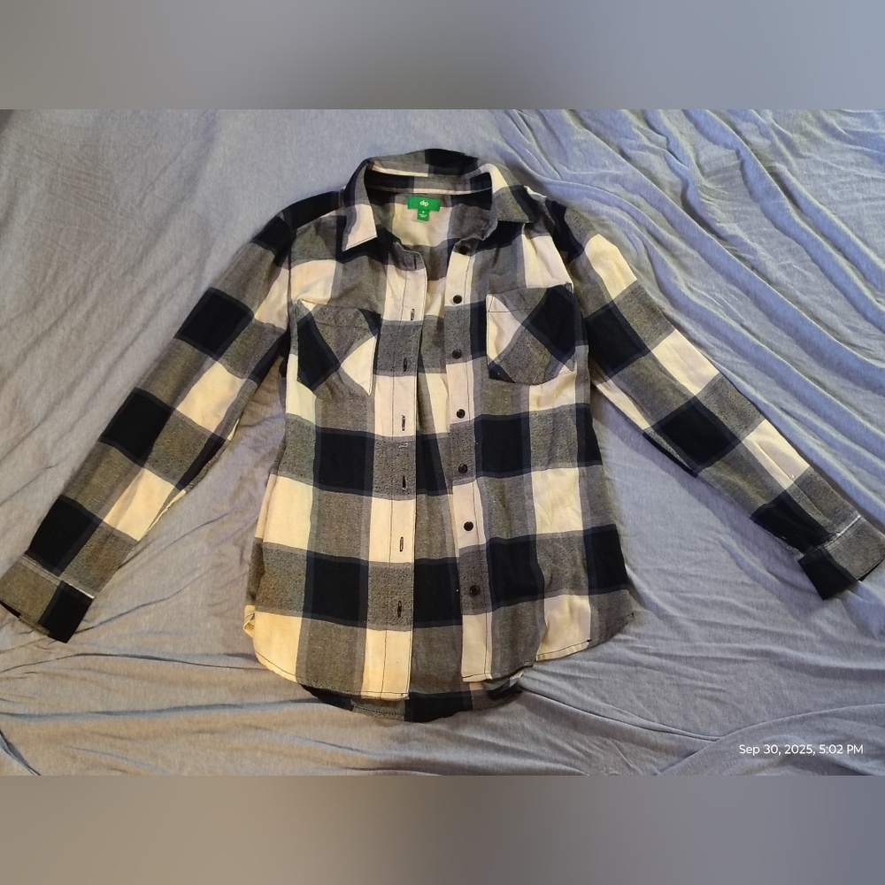 Dip Black and Cream Checkered Shirt